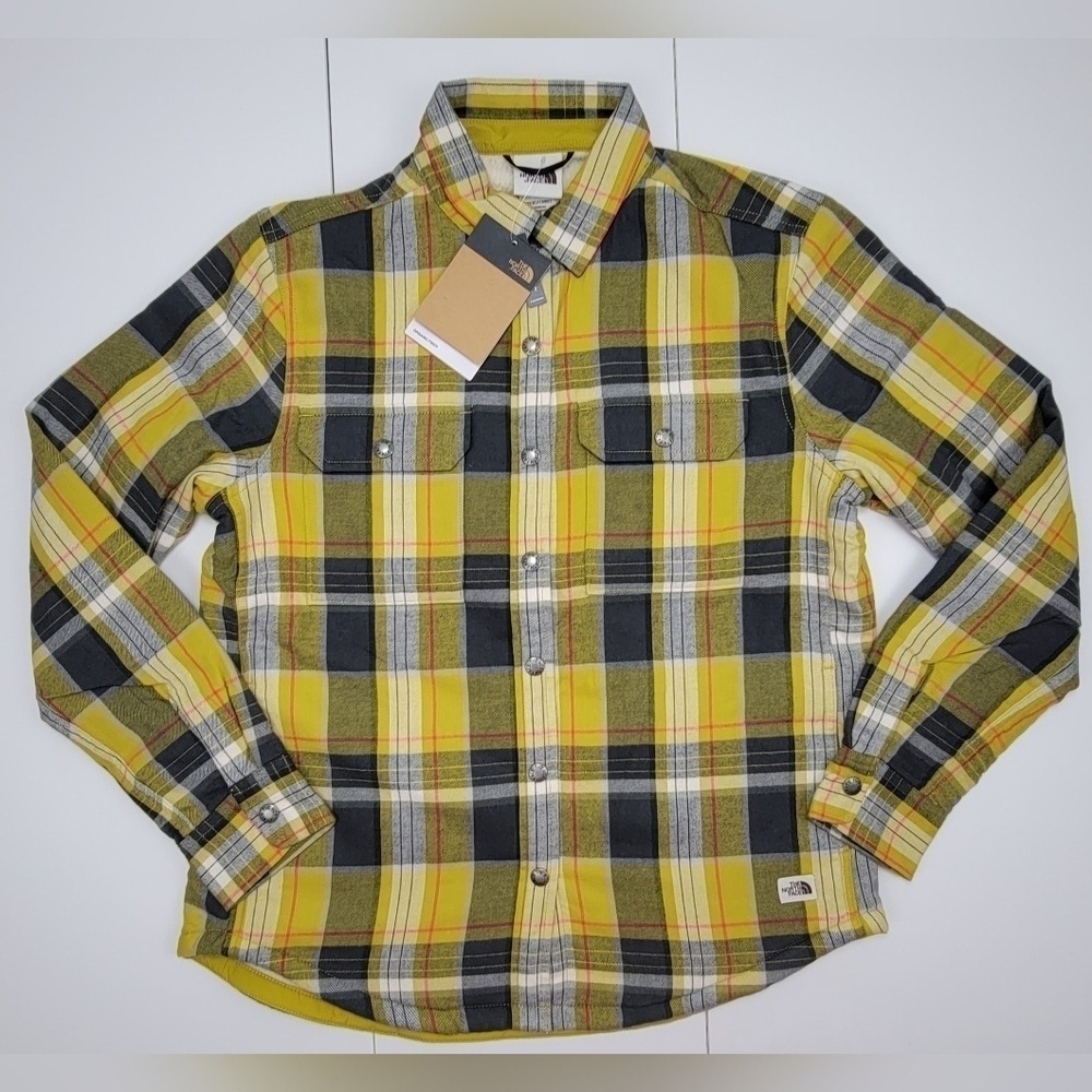 THE NORTH FACE Women's Campshire Shirt Jacket Plaided Sherpa Lined Size M New